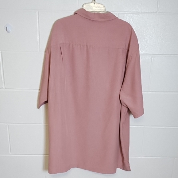 Roundtree & Yorke Pink Cmall Plaid Casual Button Down Shirt Short Sleeve - Picture 9 of 9